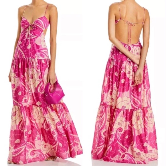 FARM Rio Dresses & Skirts - FARM Rio Tropical Groove Pink Maxi Dress, XS